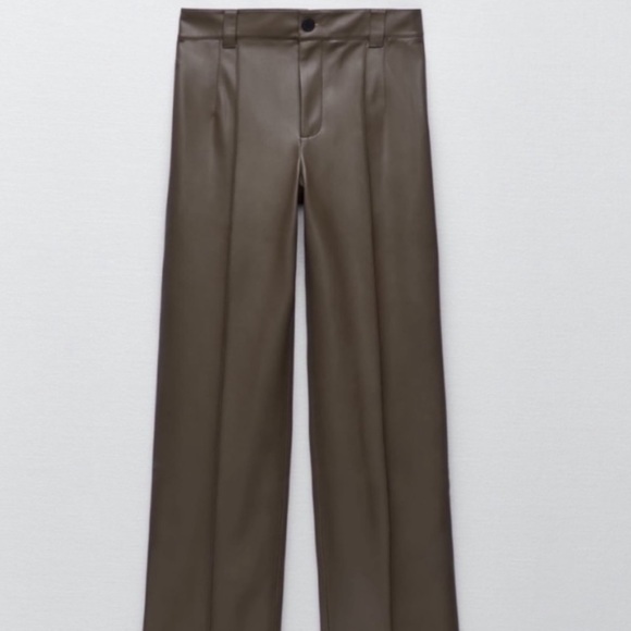 Zara Straight Leg Faux Leather Pants (Francoise Straight Leg) - Picture 8 of 11